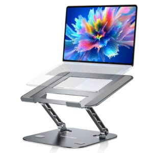 TECKNET Laptop Ständer Höhenverstellbar, Ergonomischer Faltbarer Tragbarer Belüfteter Laptop Halterung, Kompatibel mit A