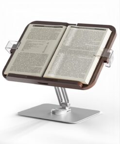 360° drehbarer EWX Buchständer | Generation für Lesen und Kochen, ABS-Seitenclips, Laptop und Rezeptvoucher, flexibler V