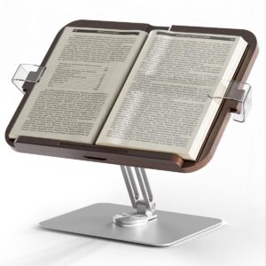 360° drehbarer EWX Buchständer | Generation für Lesen und Kochen, ABS-Seitenclips, Laptop und Rezeptvoucher, flexibler V