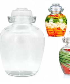 8L Gärglas mit Wasserverschluss & breiter Öffnung für Kimchi Sauerkraut Kefir Fermentation