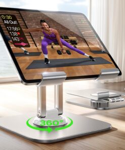 LISEN Silver Verstellbare Tablet Tischhalterung für iPad Stand 2024 iPad Pro 11 Air Samsung Tab 4–1|9 Tablets & Handys
