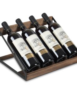 JUJOYBD Weinregal Holz 35x27x17 cm für Tisch, rustikal, Party & Küchenbar