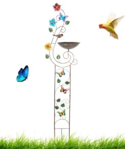 Dtaigou Vogelbäder Für Draußen - Dekorative Gartendeko Mit Stab Und Pflanzenhalterung
