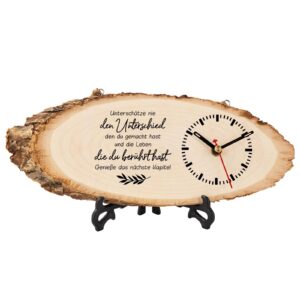 PRSTENLY Renteneintritt Geschenke für Männer | Holzuhr Geschenke für Lehrer | Dankeschön Geschenke für Kollegen