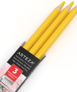 ARTEZA Aquarellstifte Holz Zitronengelb 3 Stück[optimierte Suchbegriffe: Aquarell, Malstifte, Farbstifte]