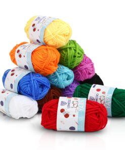 **LEMESO 12-Farben Acryl Garn für Stricken und Häkeln** | **LEMESO Strickwolle und Häkelgarn für Kunsthandwerke** | **L