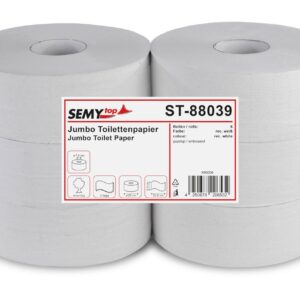 Semy Top Jumbo-Toilettenpapier 2-Lagig Recycling 25 cm Durchmesser 6-er Packung