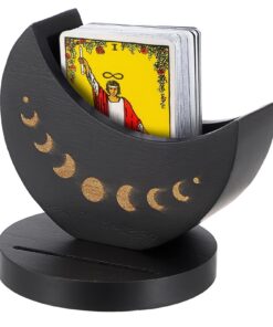SUMTree Tarot Kartenhalter Stand Set aus Holz für Haus und Büro mit Täglicher Oracle Card Organizer und Fall Dekoration