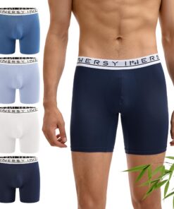 INNERSY Atmungsactive Bambus Unterhosen Herren 4er Pack | INNERSY Retroshorts Männer Atemfähige Bambus Unterwäsche | IN
