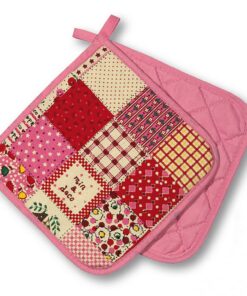 Topflappen Kitchen Patchwork Rosa 2 TLG. PSA-Kategorie II bis 250°C Hitzebeständige Topflappen