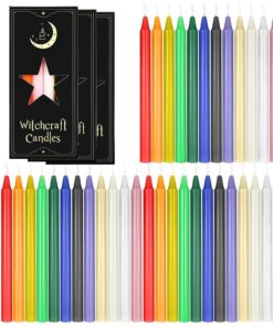 Rituals Bunte Stabkerzen 36 Stück Bankett Tisch Dekoration, 16 cm Spitzkerzen, Helllichte Funffarbig kleine Kerzen für H