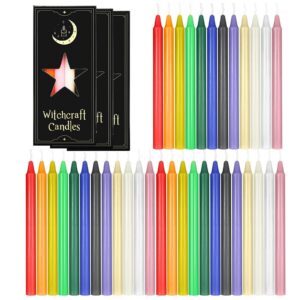 Rituals Bunte Stabkerzen 36 Stück Bankett Tisch Dekoration, 16 cm Spitzkerzen, Helllichte Funffarbig kleine Kerzen für H