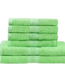 NatureMark Handtuchset – apfelgrün, weich & saugfähig, ideal für Bad & Spa