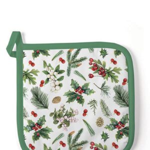 Ambiente Potholder - Baumwollige Topflappen 20 x 20 cm für Küchendekoration bei Weihnachten