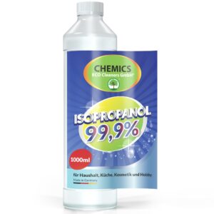 CHEMICS Isopropanol 99,9% Reiniger - Reinigungsalkohol für Haushalt & Industrie - Reinigung, Entfettung, Desinfektion, S