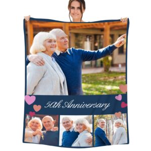 NIBESSER Personalisierte Fotodecke Super Weich für Geburtstag Geschenk