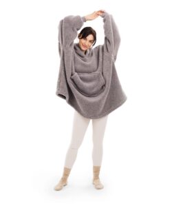 HOMELEVEL Kuschelpullover mit Kapuze Unisex Oversized - 100% Polyester OEKO-TEX STANDARD 100