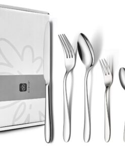 Brand: Mü flyer Kernbegriff: Besteck Set Attribute: 60-teiliges Edelstahl Besteckset, Hochglanzpoliert, Spülmaschine