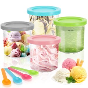Quuylin Creami Behälter für Ninja Creami Eismaschine + 500ml Eisbehälter mit Deckel + Spülmaschinenfest für NC299AM und