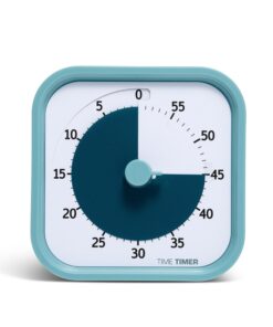 TIME TIMER Home MOD - 60 Minuten Visueller Timer - für Kinder, Büro und Meetings, lautlosem Betrieb (Lake Day Blue)