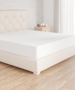 Amazon Basics Spannbettlaken, 180 x 200 x 30 cm - Mikrofaser, Matratzenhöhe bis 30 cm, Weiß OEKO-TEX OEKO-TEX OEKO-TEX M