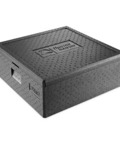 ThermoHauser EPP-Thermobox für Pizza Maxi - 49 Liter - 59,5 x 59,5 x 22,5 cm - schwarz - Extra große Nutzfläche
