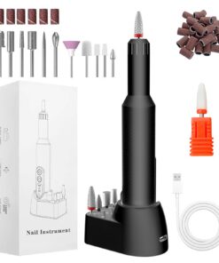CNMTCCO Nagelfräser Kabellose, 18000 U/Min, 3 einstellbare Geschwindigkeitsstufen, Elektrische Nagelfeile für Gelnägel u
