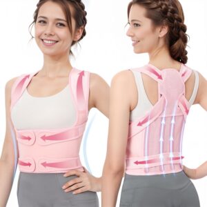 YISAILU Gerader Rücken Rückenstützgürtel für Damen und Herren, Verstellbar und mit Back Support, Linderung von Rückensch