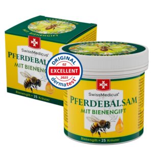 SwissMedicus Pferdebalsam mit Bienengift & 25 Kräuter - gleichzeitig kühlen und wärmen - ideal für Gebrauch bei schmerzh