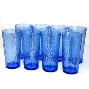 Yalin 680,4 g Shatter Proof BPA Free Acrylic Tumbler Blue TG145 Set of 8