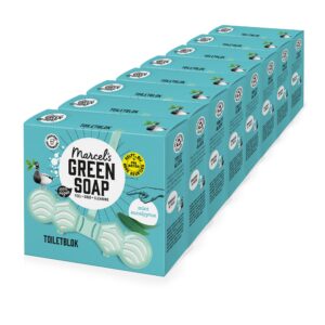 Marcel's Green Soap Duftender WC-Erfrischer - Mit Probiotika - Für Badegeräume - 8er Pack Recycelter Kunststoff 95% biol