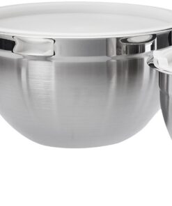 Amazon Basics Rührschüsseln + Küchenutensilien + Erwachsene + Zuhause + Edelstahl, leicht waschen + 1,5 Quart Set + Silb