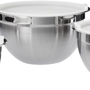 Amazon Basics Rührschüsseln + Küchenutensilien + Erwachsene + Zuhause + Edelstahl, leicht waschen + 1,5 Quart Set + Silb