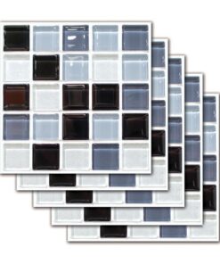 Fliesenaufkleber Wasserdicht Bad, 30 Stück Mosaik Wandfliese Aufkleber, 20x20cm