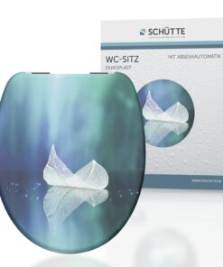 SCHÜTTE WC-Sitz LEAF mit Absenkautomatik für Hermosisime Badezimmereinrichtung, Toilettendeckel mit 175kg Belastbarkeit
