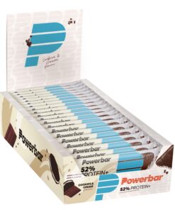 Powerbar 52% Protein Plus Cookies&Cream 20x50g High Protein Low Sugar Riegel für Athleten nach Training