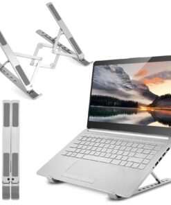 AOVUYCK-Store Laptop Ständer Ergonomisch 8-Stufe Höhenverstellbar – Ideal für Studenten und Office-Work-from-Homers, kom