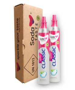 SodaTASTE Quick Classic CO2-Zylinder 2er-Pack für Wassersprudler - Reservezylinder mitQuick Connect System, max. 120l Sp