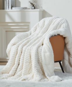 Mr. Sandman gewichtsdecke für Erwachsene, Queen-Size, weiche Sherpa-Fleece-Überwurf, gut warm für ruhig schlafen