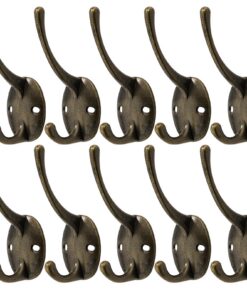 Mokife Vintage Bronze Garderobenhaken, 10 Stück mit Schrauben Haken - perfekt für Schwestern und Eltern in der Wohnung o