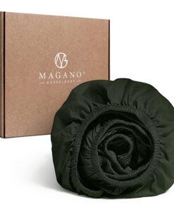 MAGANO® Premium Spannbettlaken 200x200 Grün | Weich & Bügelfrei | Hypoallergen & Atmungsaktiv