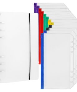 Budget Planner A6 Ordner + [Budget] + [A6] + [Erwachsene] + [Arbeit] + [Viele Farben] + [12 Stück] + [Schlüsselbinder]