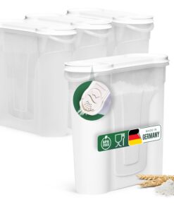 Novaliv Schüttdosen für Meal-Prep-Boxen - 4 Stück Vorratsdose 2,4 Liter - Perfekt für Müsli und Meerestreu - Küchen Orga