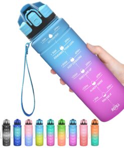 Sport Trinkflasche mit Zeitmarkierung Auslaufsicher BPA-frei Tritan für Kinder 500ml-2L Schule Gym