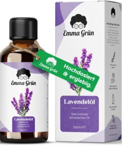 Emma Grün® Lavendelöl Ätherisches Öl 100ml - Raumduft für Aroma Diffuser und Kerzen - Massageöl und Seifenherstellung -
