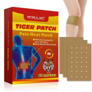 Tiger Schmerzlinderung Wärmepflaster 60 Count, Nacken und Schulter Schmerzpflaster, Wärmepflaster für Lendenwirbelsäule