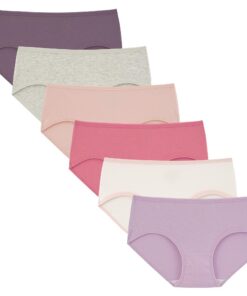 INNERSY Baumwoll Unterhosen Mädchen Bequeme Slips für Teenager 8-16 Jahre 6er Pack | INNERSY Meerbaumwolle Unterhosen M