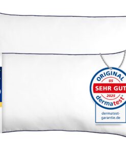 Gentle North Hochwertige Schlafkissen 40x80 cm groß für Allergiker - Flauschig, gut gefüllt, Ökotex 100 Zertifiziert - 6