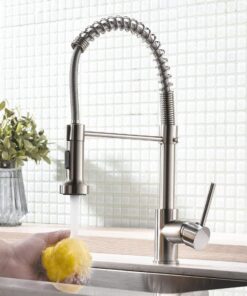 Küchenarmatur mit Pull-Down-Spray & Hochdruck Wasserhahn - für Premium-Qualität - für die Küche - Einhebel Mischbatterie