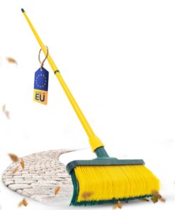 Krallenbesen Set 30 cm Holz mit Teleskopstiel und gebogenen Borsten (Gartenbesen, Straßenbesen, Kehrbesen, Laubbesen)